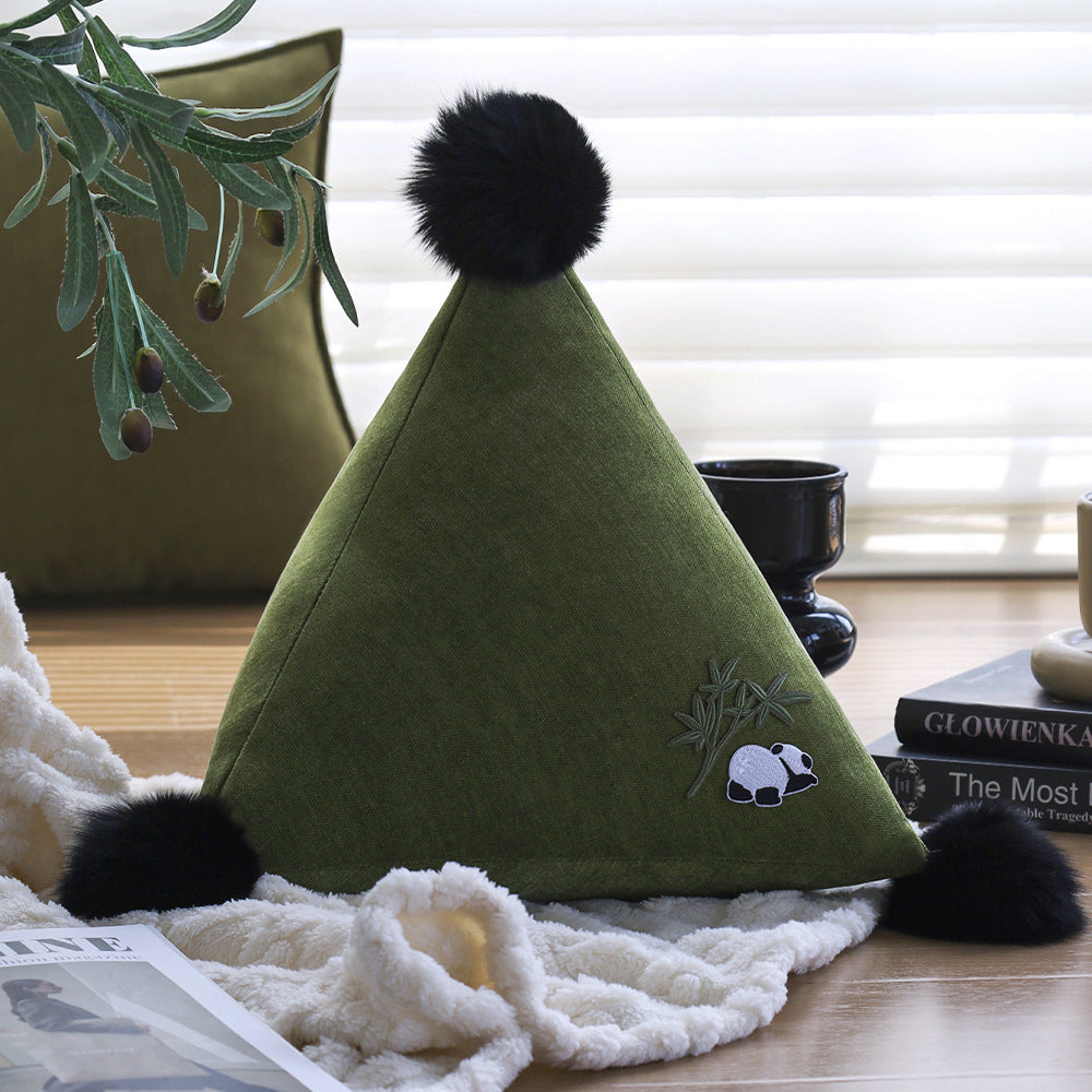 Dekoratives Kissen in Pyramidform mit tierischem Design