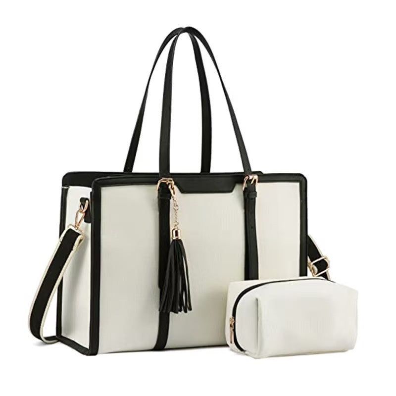 Elegante und Geräumige Handtasche mit Abnehmbarem Kosmetiktäschchen Karnz