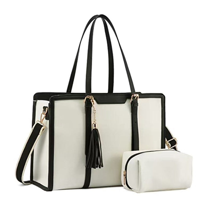 Elegante und Geräumige Handtasche mit Abnehmbarem Kosmetiktäschchen Karnz