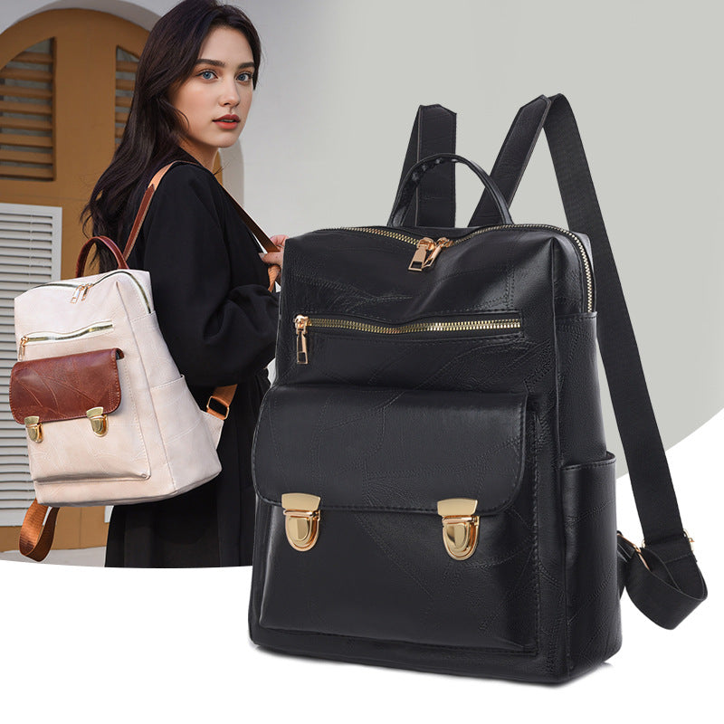 Stylischer Leder-Rucksack Karnz