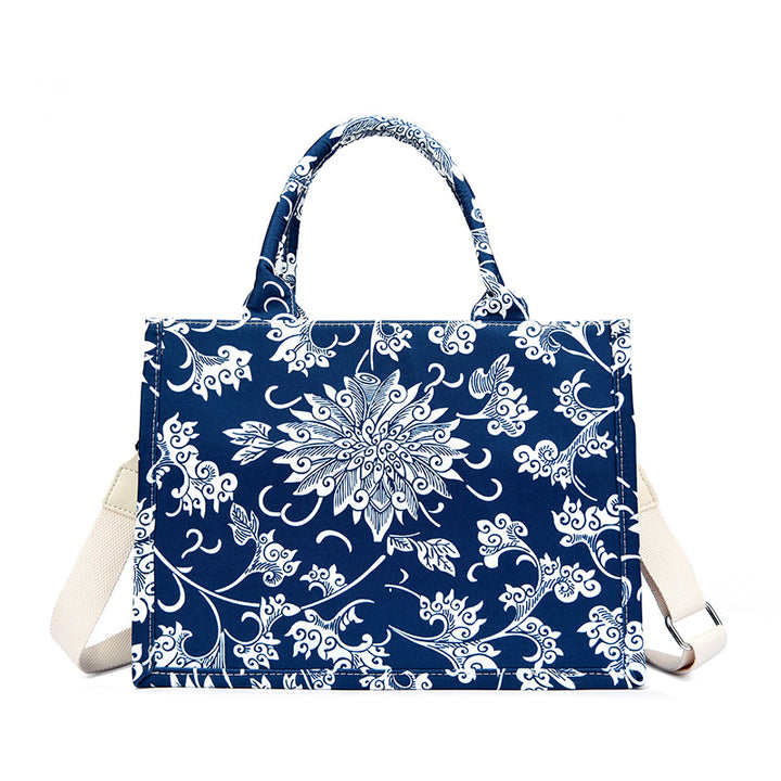 Blumenmuster Schultertasche Karnz