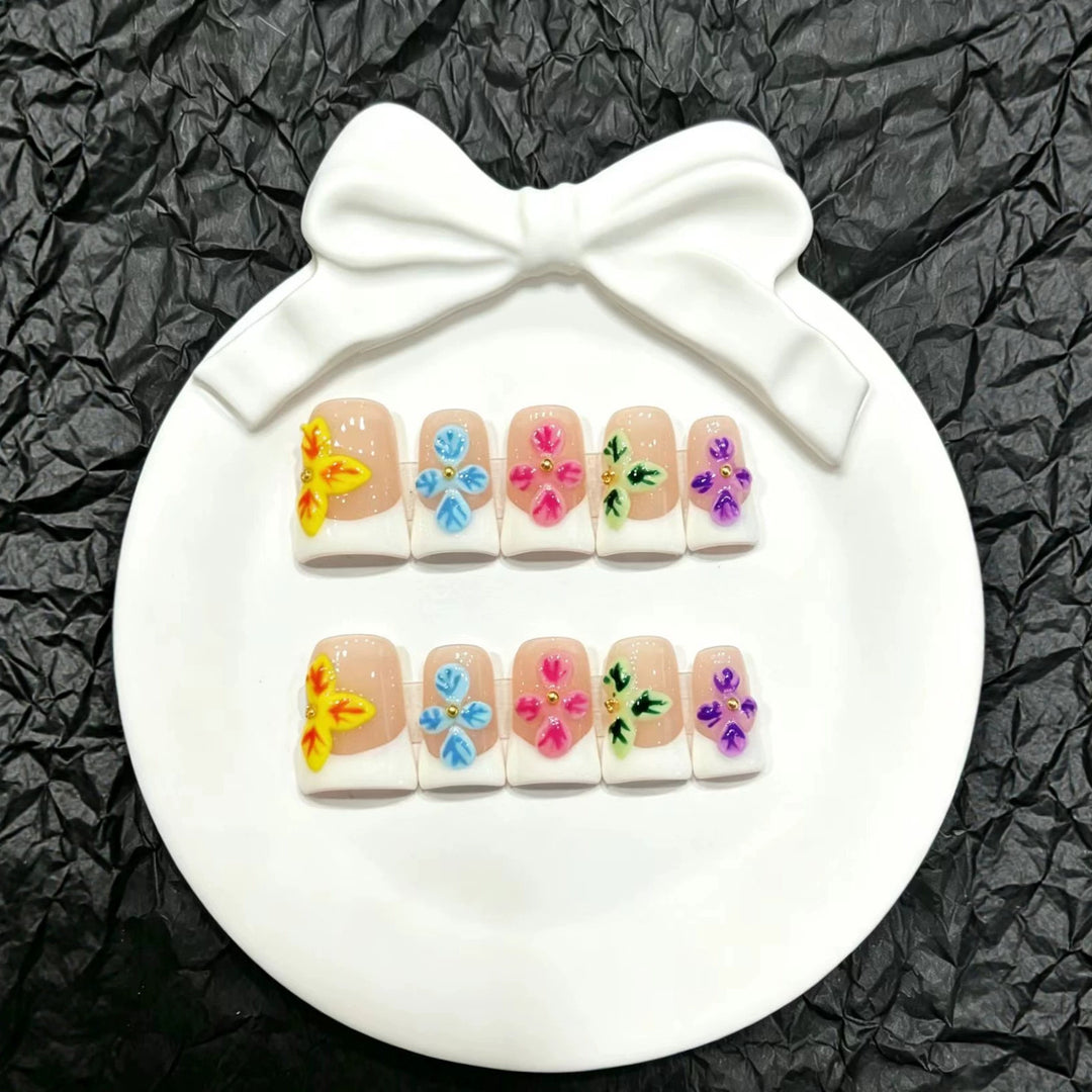 Dekoratives Floral Press-On Nail Art Set  1791773161