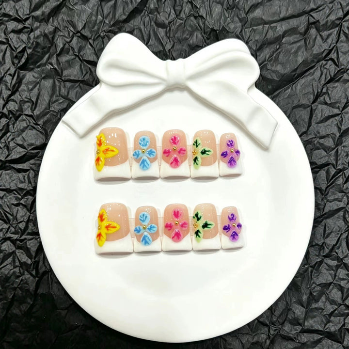Dekoratives Floral Press-On Nail Art Set  1791773161