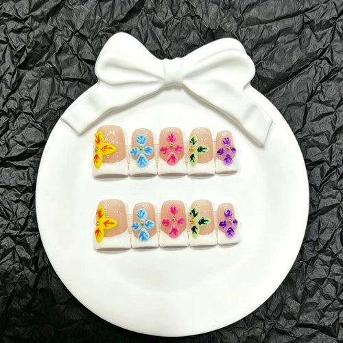 Dekoratives Floral Press-On Nail Art Set  1791773161