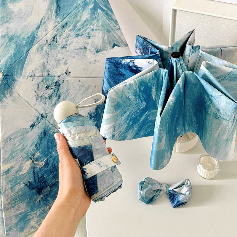 Damen Faltbarer Regenschirm mit wasserfestem Motiv Karnz