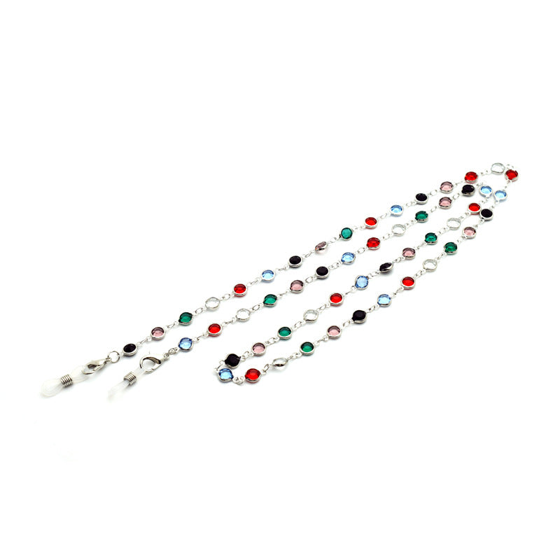 Bunte Edelstein Brillen Kette Karnz