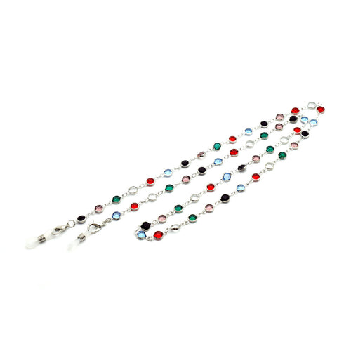 Bunte Edelstein Brillen Kette Karnz