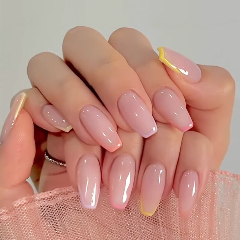 Glamouröse Glitzer-Stiletto Press-On Nägel Karnz