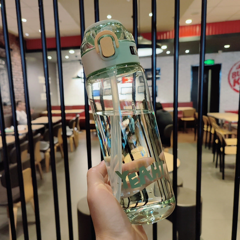 Damen Ergonomische Trinkflasche mit integriertem Strohhalm Karnz