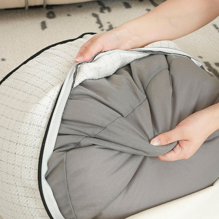 Runde Bodensitzpouf mit EPP-Schaumperlenfüllung und abnehmbarem Reißverschluss Karnz