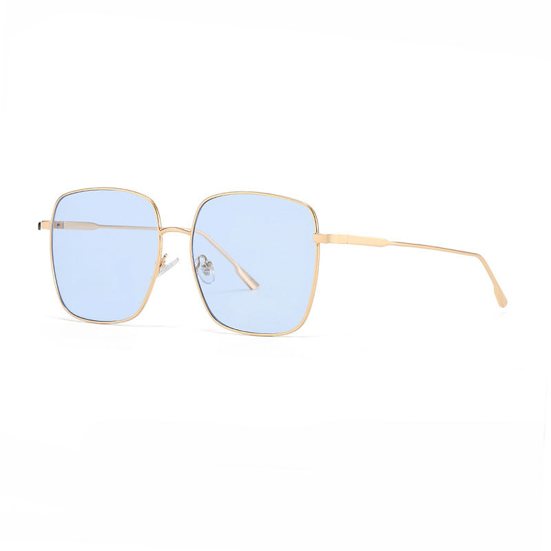 Damen Sonnenbrille mit modernem quadratischen Edelstahlrahmen und polarisierenden Gläsern Karnz