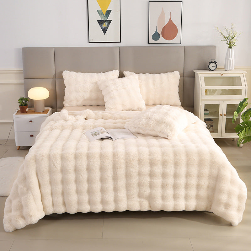 Luxuriöse Fuzzy Kunstfell-Decke