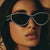 Damen Cat-Eye Sonnenbrille mit robustem transparenten Rahmen und schützendem UV-Filter Karnz