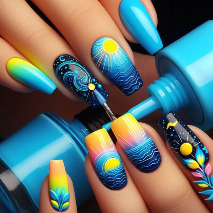 Cosmic Ocean Nagelkunst Design Karnz