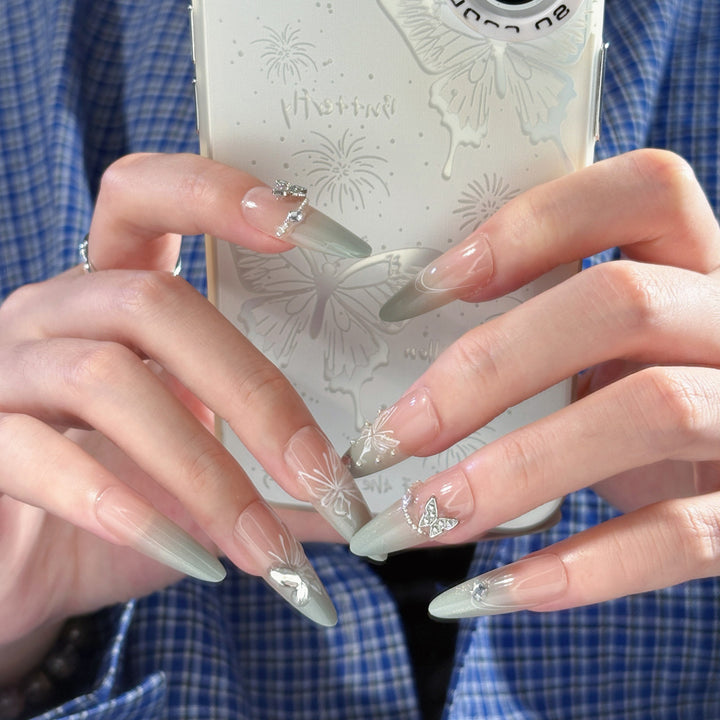 Niedliches Bären-Thema Press-On Nagelset Karnz