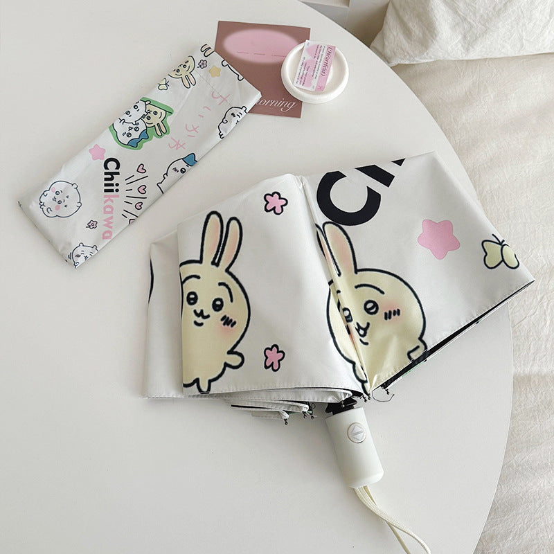 Damen Faltbarer Regenschirm mit niedlichen Cartoon-Motiven Karnz