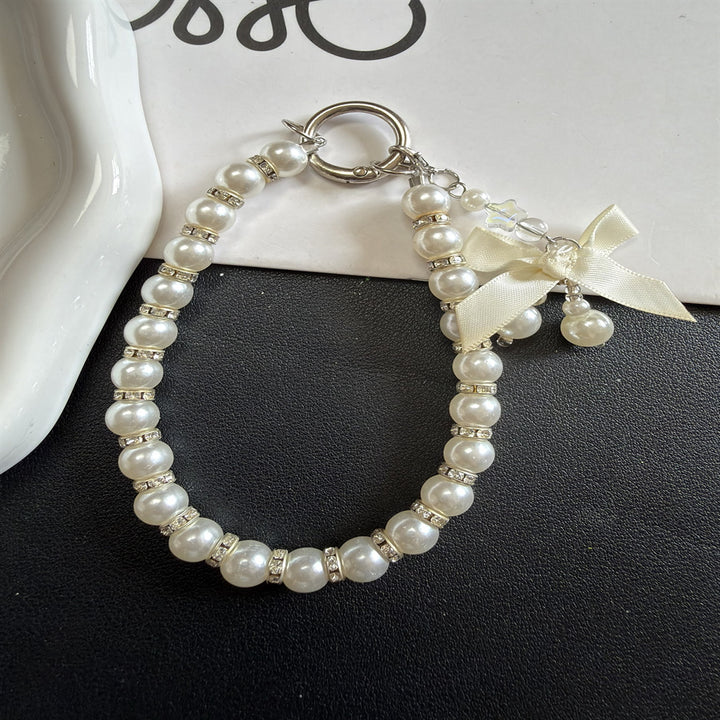 Elegante Perlen Charm Schlüsselanhänger Karnz