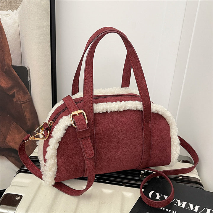WoCozy Plüschtextur Handtasche Karnz