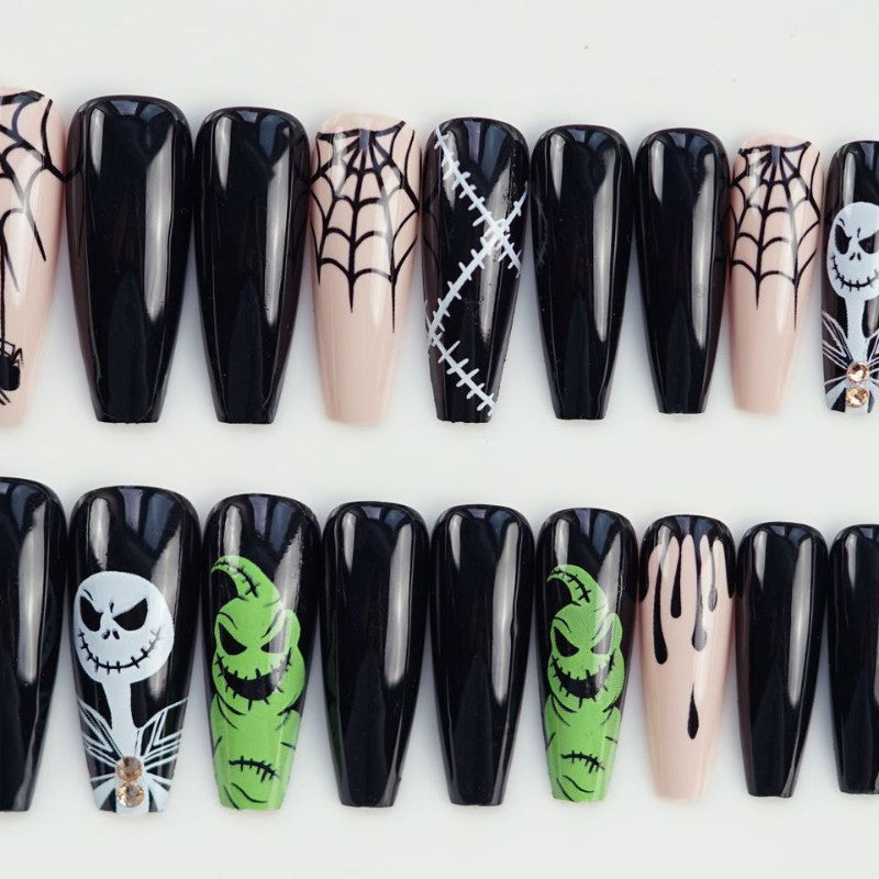 Themen-Halloween-Press-On-Nagelkunst-Set Karnz