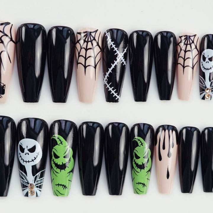 Themen-Halloween-Press-On-Nagelkunst-Set Karnz