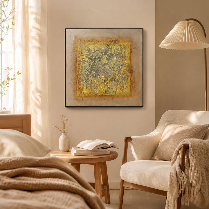 Strukturiertes abstraktes Leinwandkunstwerk für Zuhause