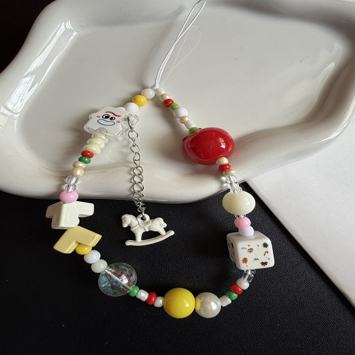 Verspielt Perlen Charm Halskette Karnz 1790135677