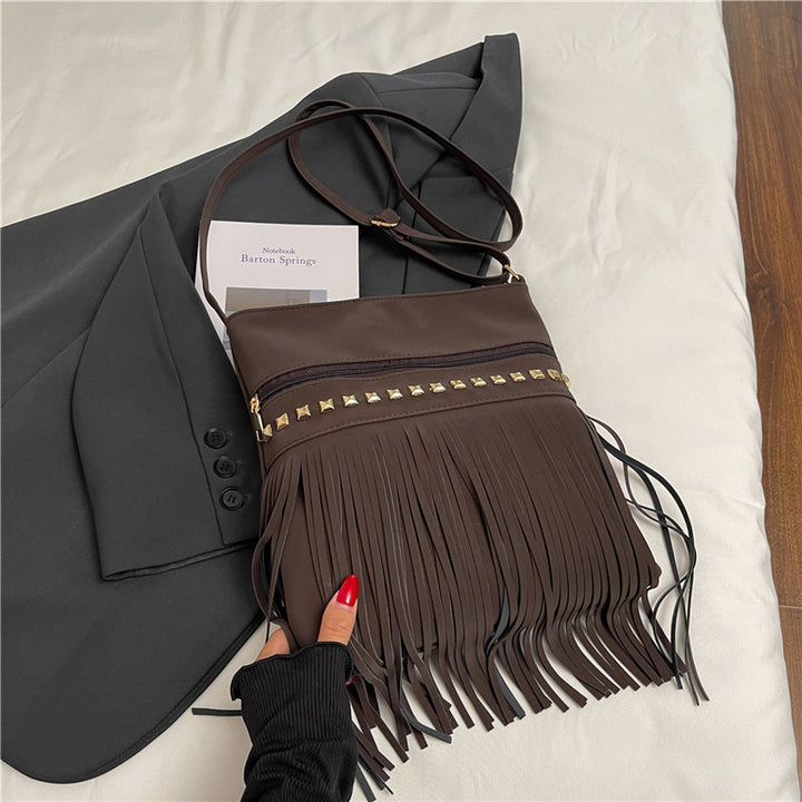 Stylische Fransen Crossbody Tasche Karnz