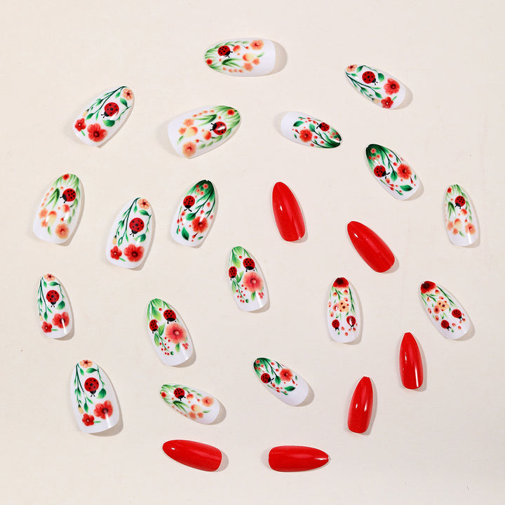 Floral-Accent 3D Nagel Kunst Erweiterungen Karnz
