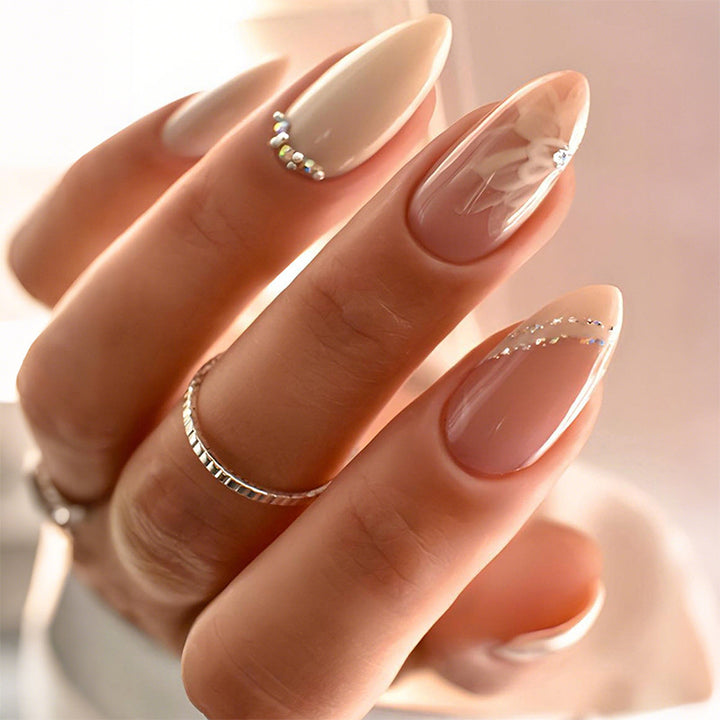 Premium Floral Designed Press-On Nail Set Karnz