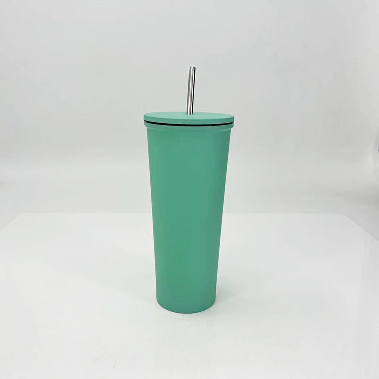 Damen Trinkbecher mit Edelstahl-Strohhalm Karnz