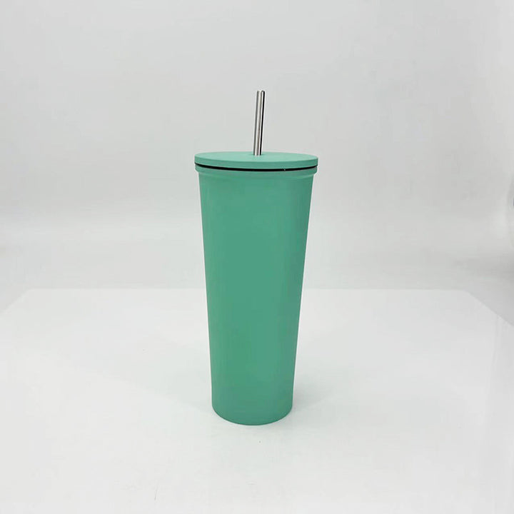 Damen Trinkbecher mit Edelstahl-Strohhalm Karnz