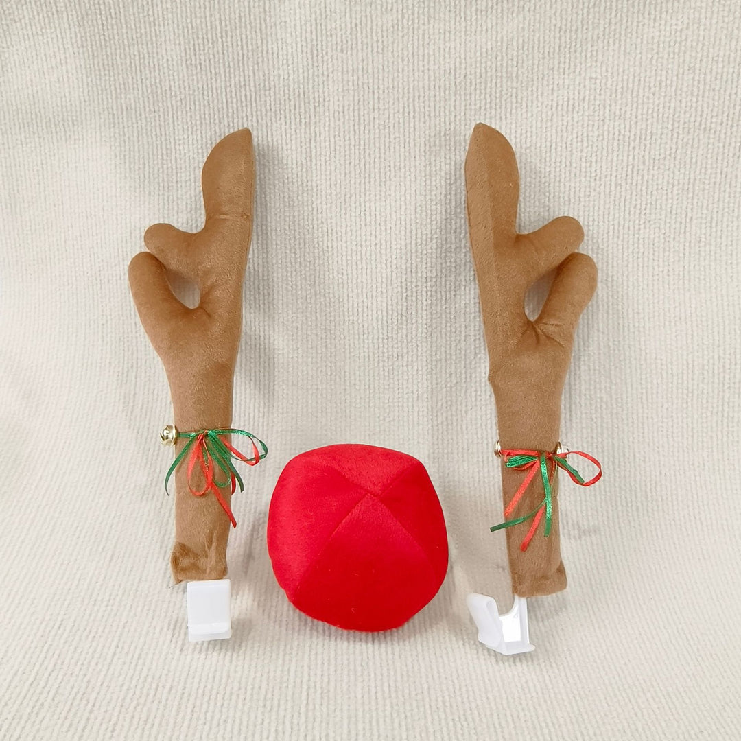 Lustige Weihnachts-Rentierhörner mit Ball