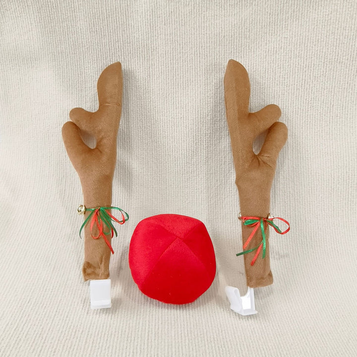 Lustige Weihnachts-Rentierhörner mit Ball