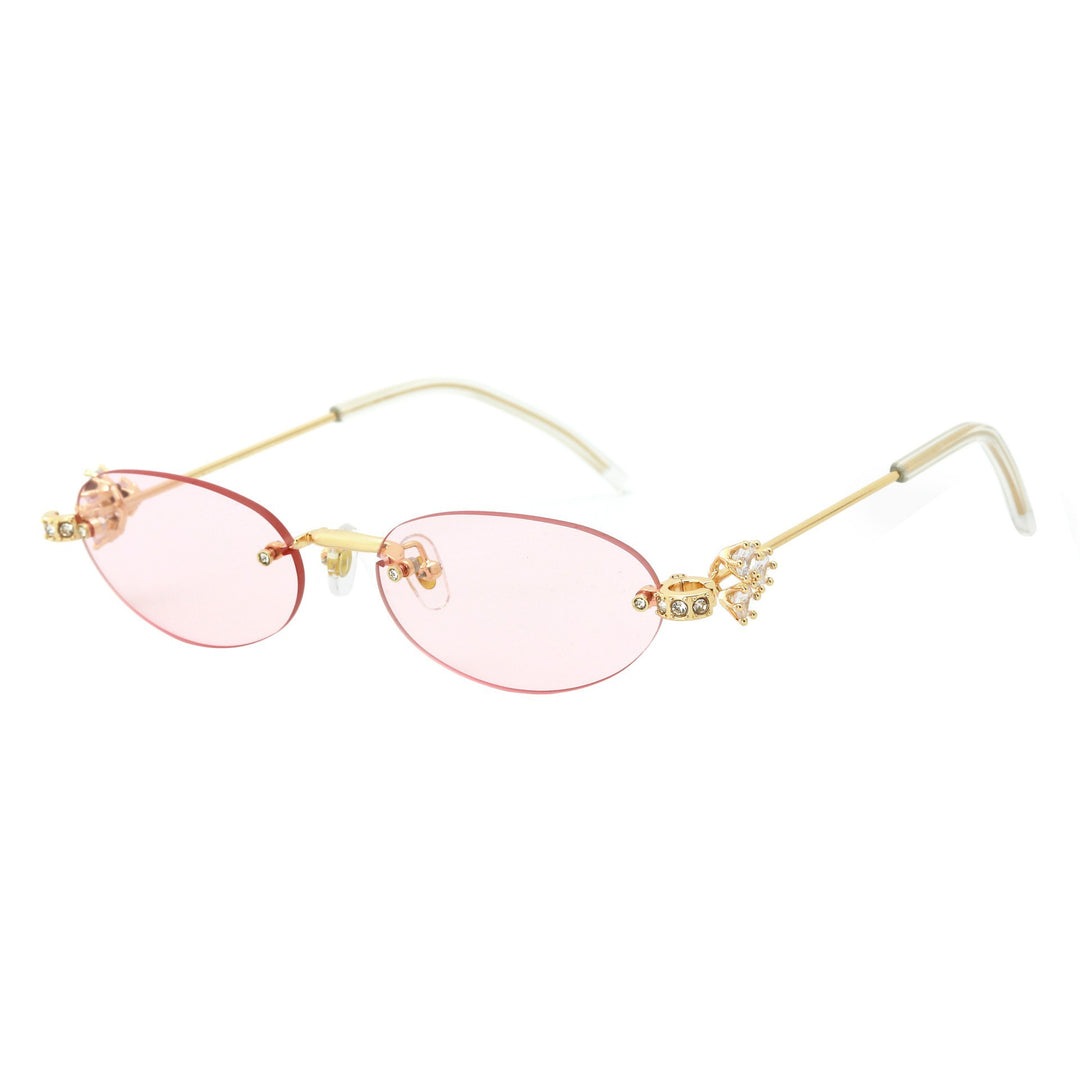 Damen Designer-Sonnenbrille mit luxuriösen Verzierungen Karnz