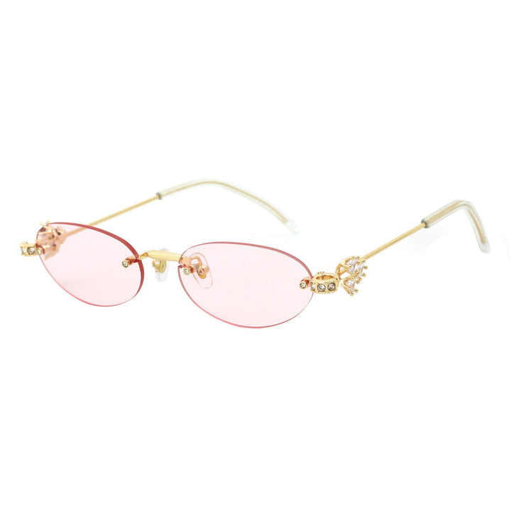 Damen Designer-Sonnenbrille mit luxuriösen Verzierungen Karnz