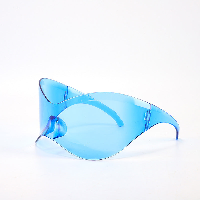 Damen futuristische Wellen-Sonnenbrille Karnz