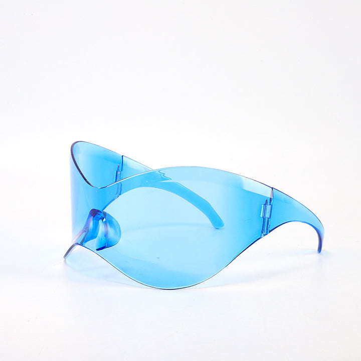 Damen futuristische Wellen-Sonnenbrille Karnz