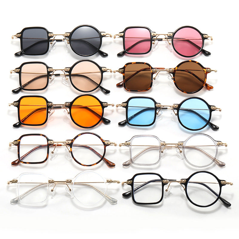 Damen elegante runde Hybridbrille mit quadratischem Design Karnz