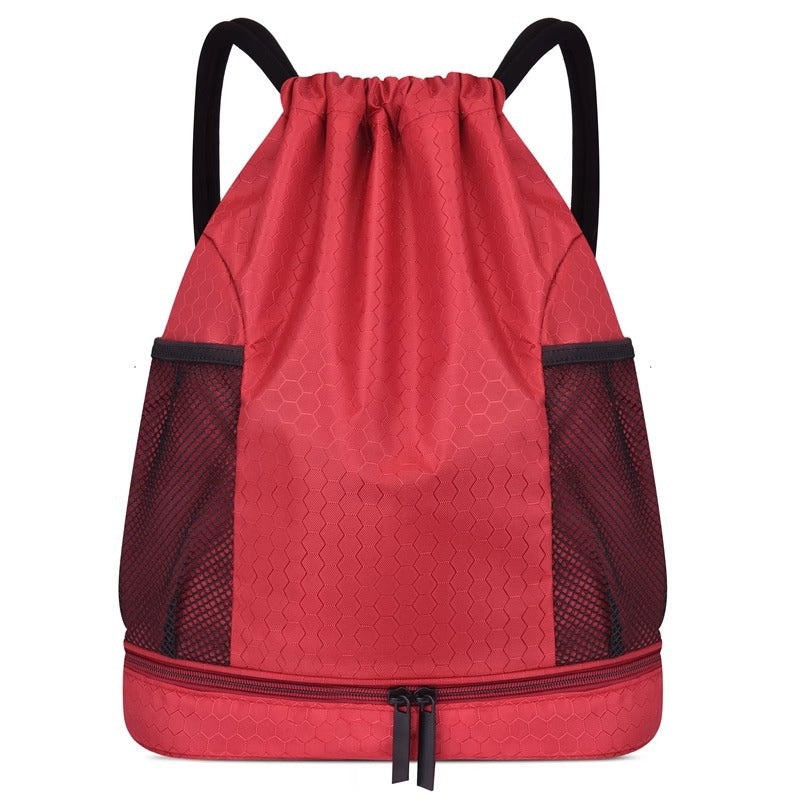 Leichter Hexagonmuster Kordelzug Rucksack Karnz