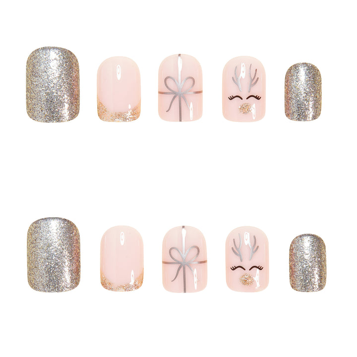 Elegantes Festliches Press-On Nagelkunst Set Karnz