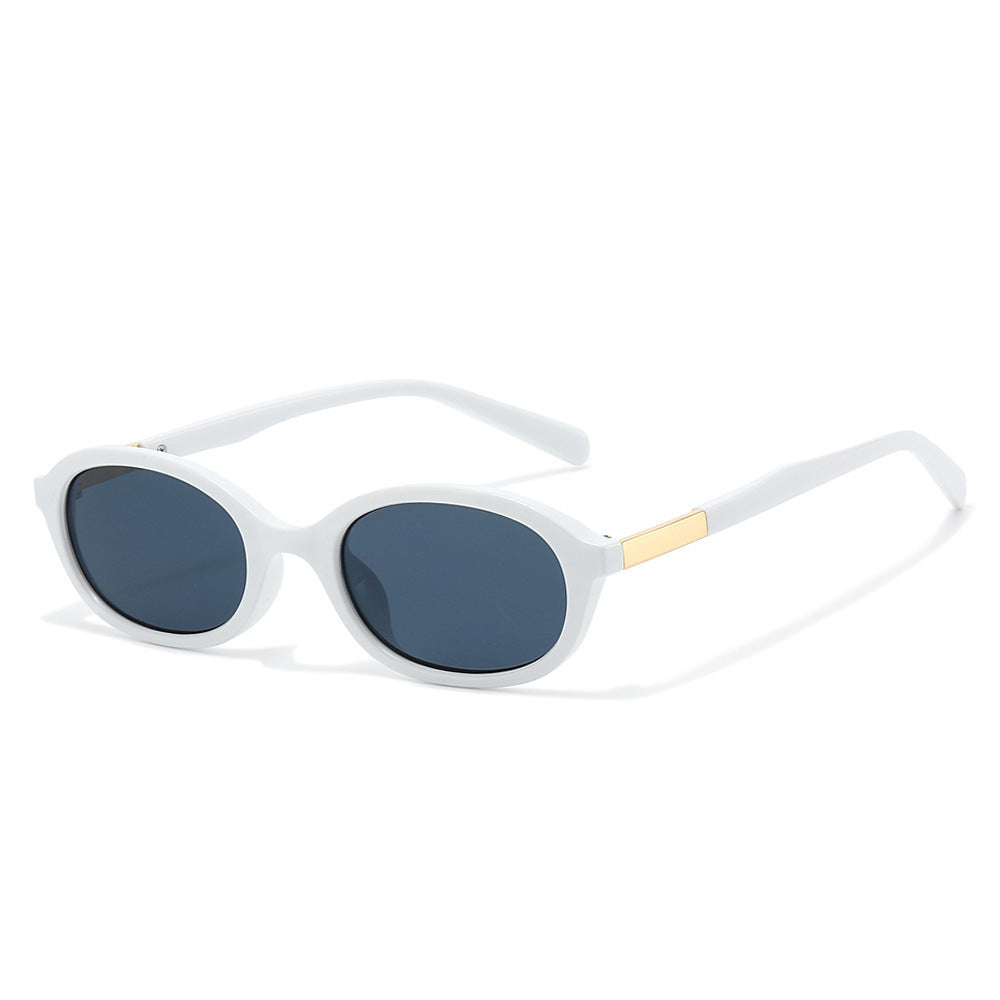 Elegante Vintage-Ovalrahmen-Sonnenbrille Karnz