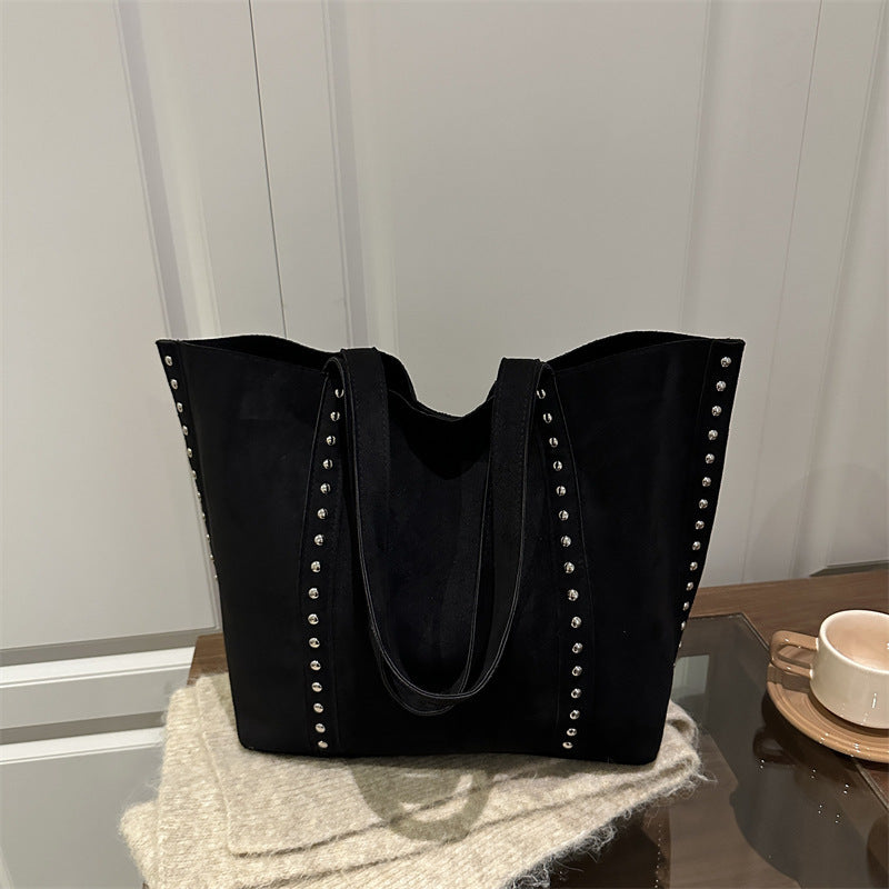 Chic Nieten Wildleder Tote Bag Karnz