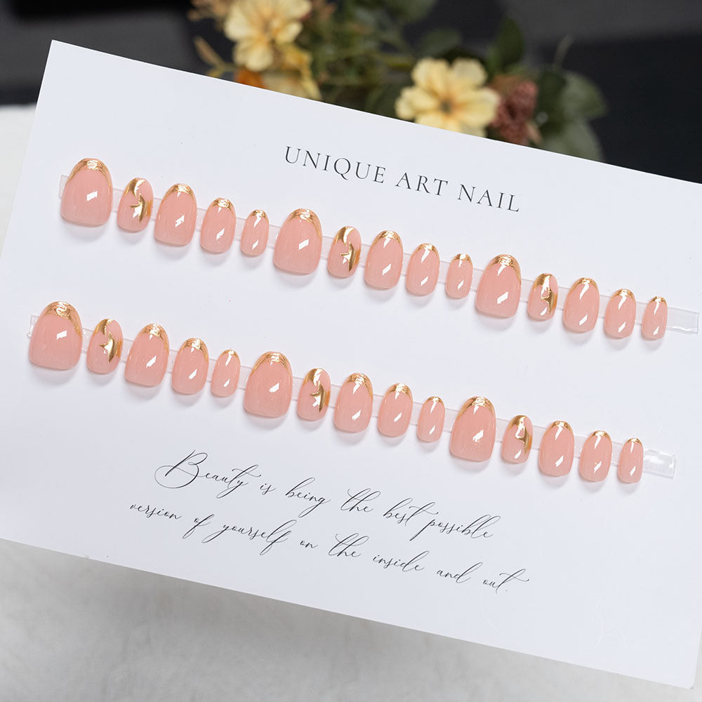 Elegante Gel Press-On Nagelkunst