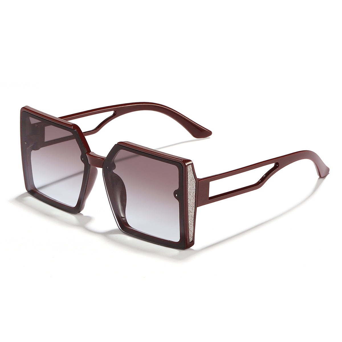 Damen Sonnenbrille mit einzigartigem quadratischem Rahmen und funkelndem Akzent Karnz