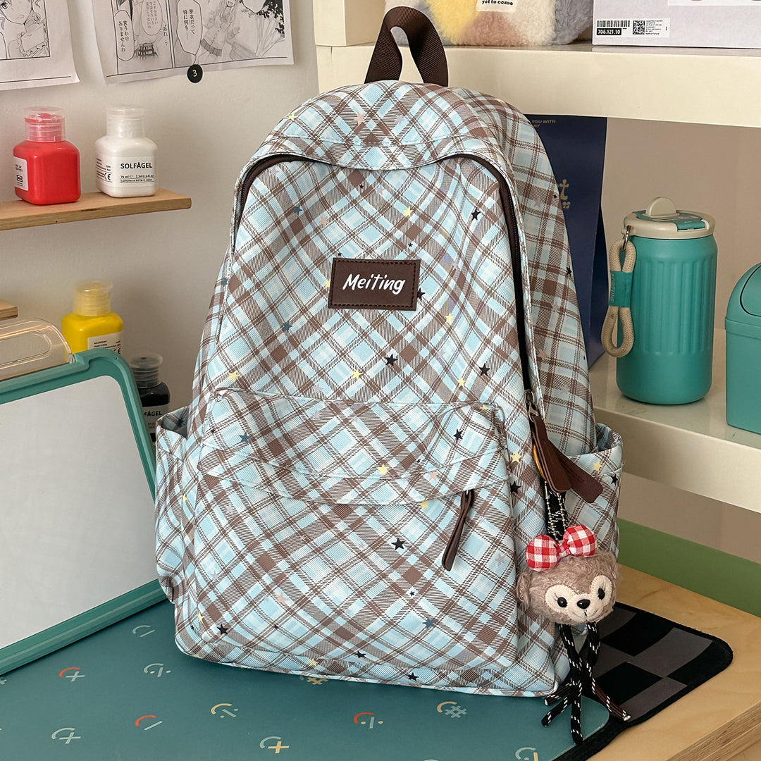Karo-Muster Freizeit-Rucksack Karnz