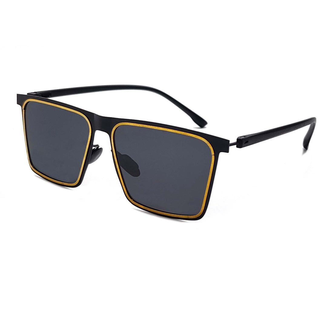 Herren moderne rechteckige Sonnenbrille Karnz