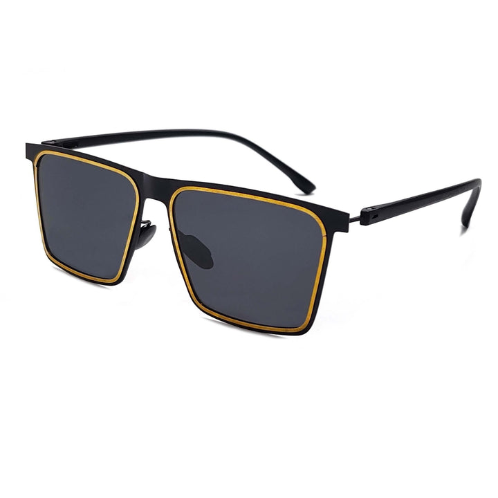 Herren moderne rechteckige Sonnenbrille Karnz