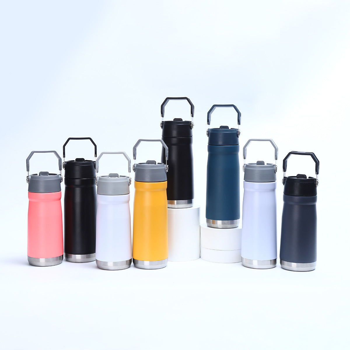 Damen Praktische Isoliertrinkflasche mit klappbarem Tragegriff Karnz