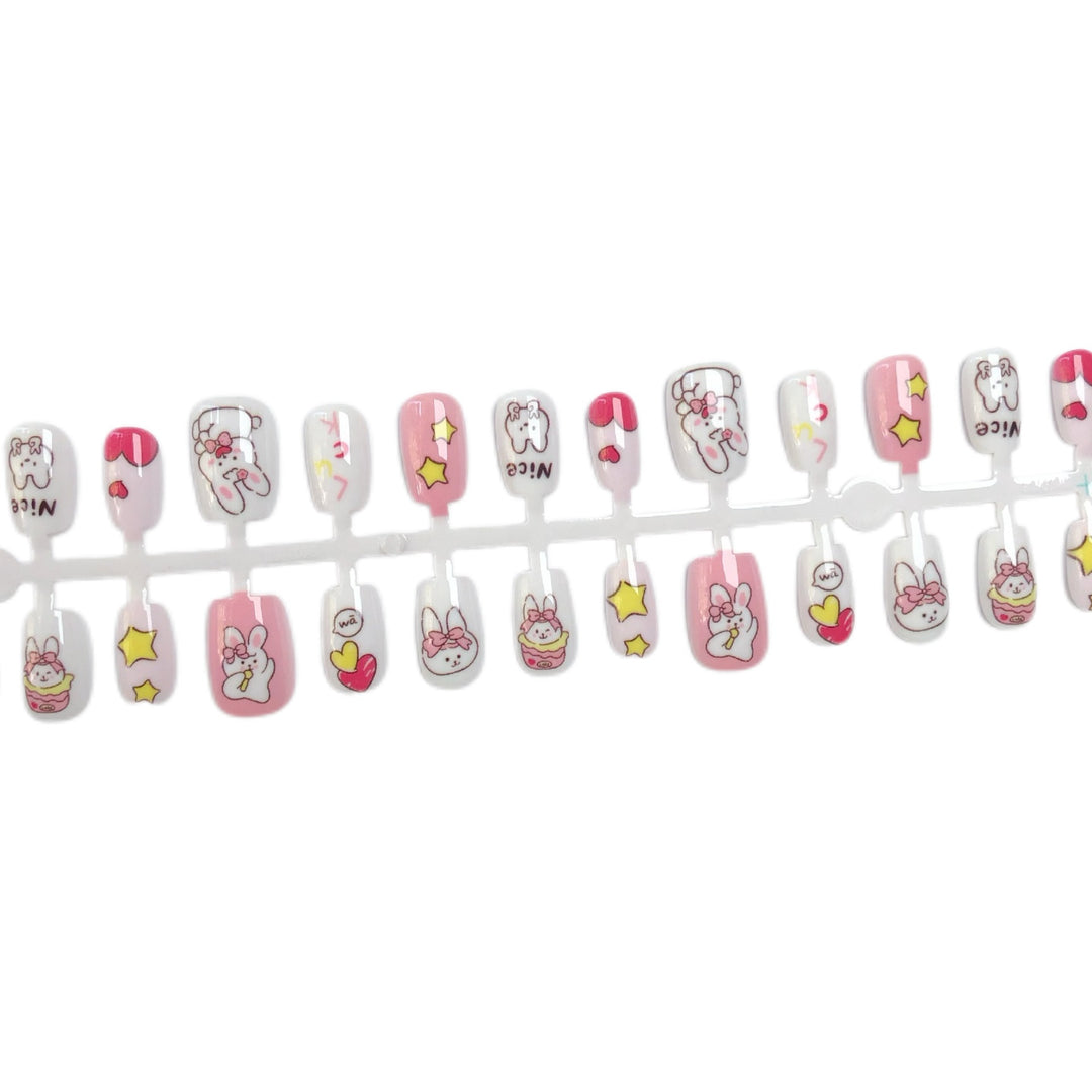 Premium Cartoon-Themen Press-On Nagelkunst Set