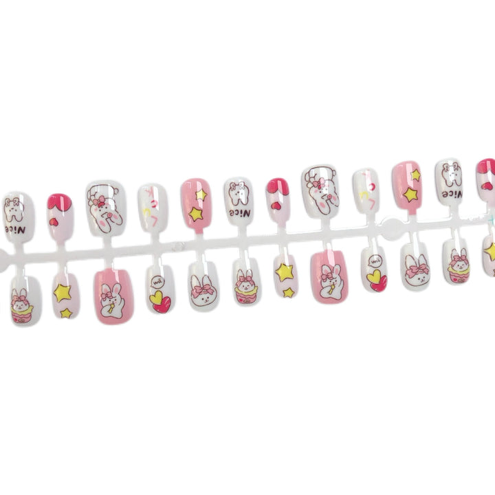 Premium Cartoon-Themen Press-On Nagelkunst Set